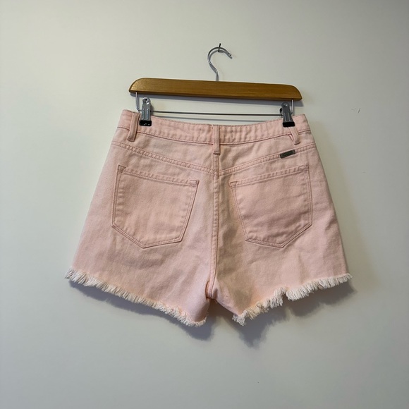 KanCan High-Rise Frayed Shorts- Sakura Wash - Picture 6 of 8